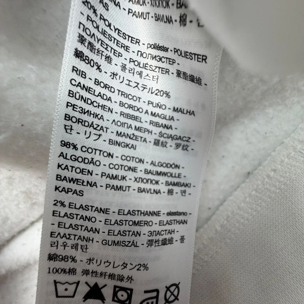 Levi's Relaxed Fit‎ Hoodie Men's M – White Logo Sweatshirt